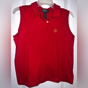 Lauren Ralph Lauren Like-New Red Knit Vest Top Women’s LP